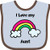 Inktastic I Love My Aunt Baby Bib Pink - Flossy and Jim 2cddb