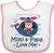 Inktastic Mimi and Papa Love Me Boys Baby Bib Heather and Black 3452b