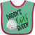 Inktastic Daddy's Golf Buddy with Golf Ball Baby Bib Heather and White 3ac68