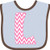 Inktastic Cute Pink Chevron Initial L Baby Bib Blue and Chocolate 3cb70