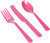 Amscan Assorted Plastic Cutlery | Party Supply | Magenta | 288 ct.
