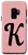 Galaxy S9 Rose Pink Monogram K Initial Capital Letter K Gifts Phone Case