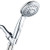 AHODGREAT Rain Shower Head 5 Function High Pressure Handheld Showerhead with Pause Feature for Bathroom, Chrome Finish