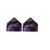 M K Cosmics Amethyst Natural Healing Gemstone Pyramid 1 Inches -Set of 2-