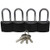 Sepox 40mm Outdoor Padlock 4 Pack Long Shackle Padlocks Keyed Alike for Gate Warehourse