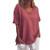 Meikosks Women's Summer T-Shirt O-Neck Short Sleeves Tops Solid Color Plus Size Blouses Wine