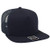 Otto Square Flat Visor SNAP 5 Panel Mesh Back Trucker Snapback Hat - Navy