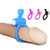 M.E.R.A. Silicone Vibrating Heart C-Ring Cock Penis Ring -Blue-