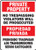 Accuform SBMATR510XV Spanish-Bilingual Adhesive Dura-Vinyl Sign Legend"Private Property NO TRESPASSING" 14" Length x 10" Width x 0.006" Thickness Red-Black on White
