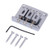 ttnight 3 String Hardtail Bridge Top Load 50mm Chrome Adjustable Guitar Tailpiece for Cigar Box Guitar -Silver-