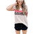 Tops for Womens Summer Casual O-Neck T-Shirt Color Block Leopard Printed Blouse Short Sleeve Shirt Tunic Tees Blouse White