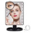 Quiklet LED Lighted Makeup Mirror 22 LED Vanity Cosmetic Mirror, Touch Screen Light Adjustable Dimmable Daul Power Supply 360°Rotation with Detachable 10X Magnification Spot Mirror(Black)