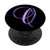 O Purple Black Initial Monogram Capital Letter Name Art PopSockets Grip and Stand for Phones and Tablets
