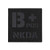 Blackout IR BPOS NKDA B plus Blood Type All Black 2x2 Tactical Morale Touch Fastener Patch
