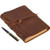 Elizo Lined Leather Journal Refillable - Brown Leather Journal With Lined Pages - Small Leather Notebook - Leather Journal for Men and Women - Leather Bound Journal For Writing - 5x7 Saddle