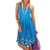 Dresses for Women Casual Fashion Women Sexy Plus Size Solid Sleeveless O-Neck Pockets Camisole Dress Blue