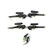 Wake Mountain Bike V Brake Bike Set 1 Pair Aluminum Alloy V Brake Handle Fit for Most Bicycle, Road Bike, MTB, BMX