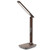 PENGYU LED Desk Lamp Adjustable Eye-caring Table Lamp, Dimmable LED Lamp,Touch Control Table Lamp,Folding Lamp,3 lighting modes,Reading Lamp with Temperature,Time and Date,5W (Brown)
