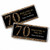 Adult 70th Birthday - Gold - Candy Bar Wrappers Birthday Party Favors - Set of 24