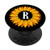 Yellow Sunflower Letter R Initial Girasol Black PopSockets Grip and Stand for Phones and Tablets