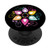 Yellow Blue Pink Purple Peace Floral Geometric Mandala PopSockets PopGrip- Swappable Grip for Phones  and  Tablets