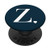 Pacific Blue Heart Monogram Letter Z Initial PopSockets PopGrip- Swappable Grip for Phones  and  Tablets