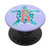 Monogram Initial Letter R Cute Sea Turtle Periwinkle Purple PopSockets Swappable PopGrip