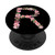 R Monogram Floral Letter R Pink Flower Letter R PopSockets Grip and Stand for Phones and Tablets