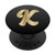 Letter K Initial Monogram on a Black Background PopSockets Grip and Stand for Phones and Tablets