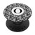 Cell Phone Pop Up Grip HolderMatte White and Grey Letter O PopSockets Grip and Stand for Phones and Tablets