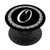 Black Monogram Letter O Phone Stand White Initial O Lace PopSockets Grip and Stand for Phones and Tablets