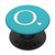 Heart White Letter O Initial Monogram Baby Blue Teal Cute PopSockets Grip and Stand for Phones and Tablets