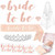 xo, Fetti Rose Gold Pink Bachelorette Party Decorations Kit - Bridal Shower Supplies | Bride to Be Sash, Rhinestone Tiara, Pre-Strung Banner, Veil + Bride Tribe Flash Tattoos