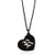 Tioneer Black Stainless Steel Letter R Initial Old English Monogram Floating Heart Tag Charm Pendant Necklace Tioneer Black Stainless Steel Letter R Initial Old English Monogram Floating Heart Tag Charm Pendant Necklace