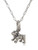 Sterling Silver Tiny Bulldog Bull Dog 3D Charm Necklace 18"