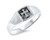 CloseoutWarehouse Sterling Silver Plain Cross Stamp Ring Size 7