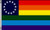 New - 3x5 Betsy Ross Gay Pride 13 Stars Rainbow Flag 3'x5' Banner Brass Grommets by I.E.Y.online-store
