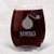 Bombed Funny Stemless Wine Glass Gift for Her - 21 oz