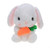 Made By Aliens Stuffed White Easter Bunny Animal with Carrot Soft Lovely Realistic Long-Eared Standing Rabbit Plush Toy for Kids  and  Adults -Bunny-14 inch-
