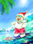 SUNSOUT INC Surfin' Santa 300 pc Jigsaw Puzzle