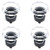 Tulead Cabinet Drawer Knobs Crystal Pull Knobs 1.3"x1.54" Furniture Handle Pulls Dresser Closet Pull Handles Modern Knobs with Zinc Alloy BasePack of 4