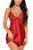 Avidlove Women Satin Nightgown Lace Babydoll Set Sexy Lingerie V Neck Teddy Strap Chemise XXL Red