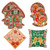 RazzleDazzleCelebrations Candy Town Gingerbread House Party Supplies, 16 Guests - Large and Small Plates, Napkins, Balloon