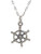 Sterling Silver Tiny Ship Wheel 3D Charm Necklace 18"