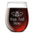 Personalized Etched 17oz Stemless Wine Glass Bee Your Text Here