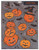 Grinning Jack-o-Lantern and Bats Halloween Window Clings