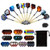 WICHEMI 12 Pack Soft Tip Darts 18 Gram Plastic Tip Dart Set with Aluminum Shafts Brass Steel Barrels 200 Extra Dart Tips 42 Dart Flights 20 Extra Rubber Rings for Electronic Dart Board
