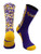 TCK LSU Digital Camo Crew Socks -Purple-Gold-White Large-