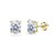 Yellow Gold Flashed Sterling Silver 7x5mm Oval Stud Earrings Made with AAA Zirconia