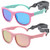 Flexible Polarized Baby Sunglasses with Adjustable Strap for Toddler Newborn Infant Age 0-24 Months 100 percent UV Protection -Pink-Pink Mirrored  plus Pink Green-Blue Mirrored- - 2 Pack